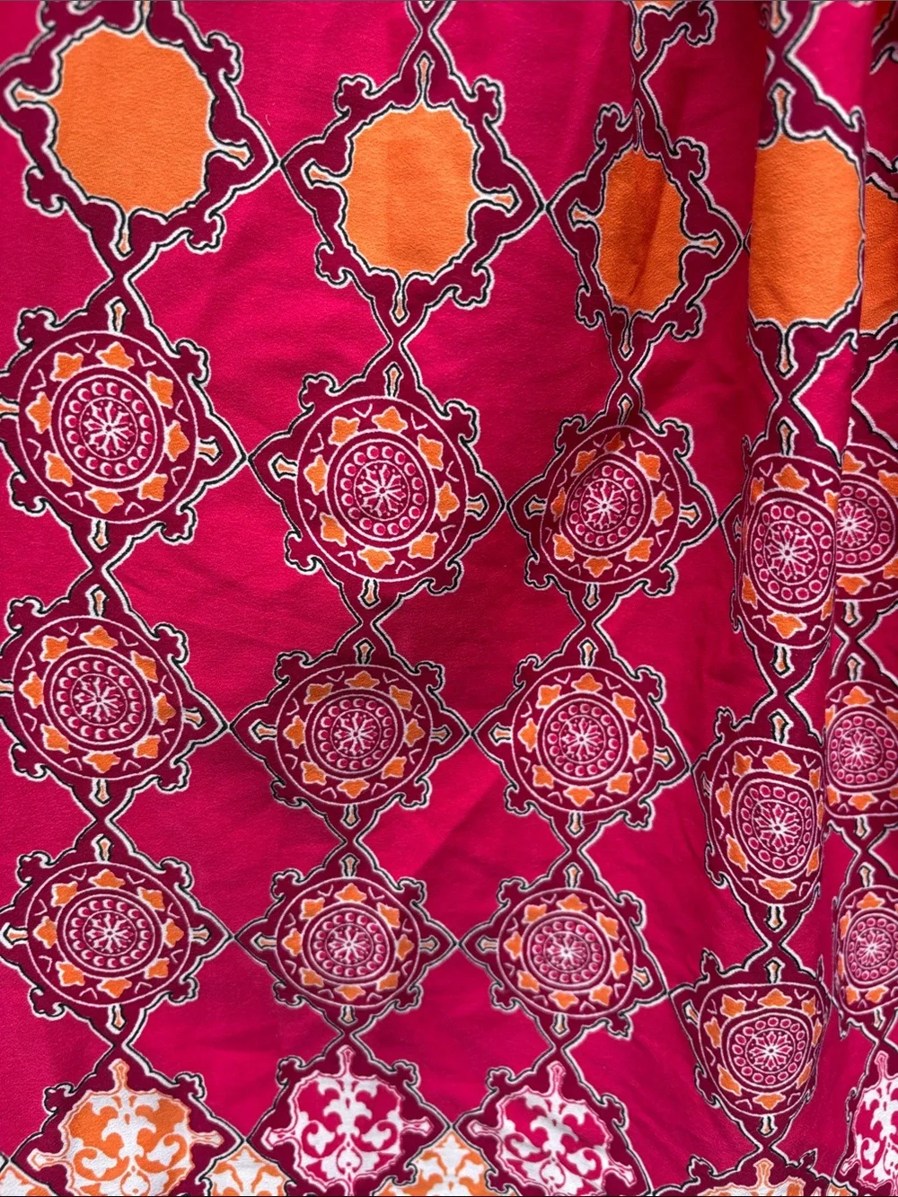 Banana Republic pink, orange, blue patterned sleeveless top sz M - Picture 3 of 6
